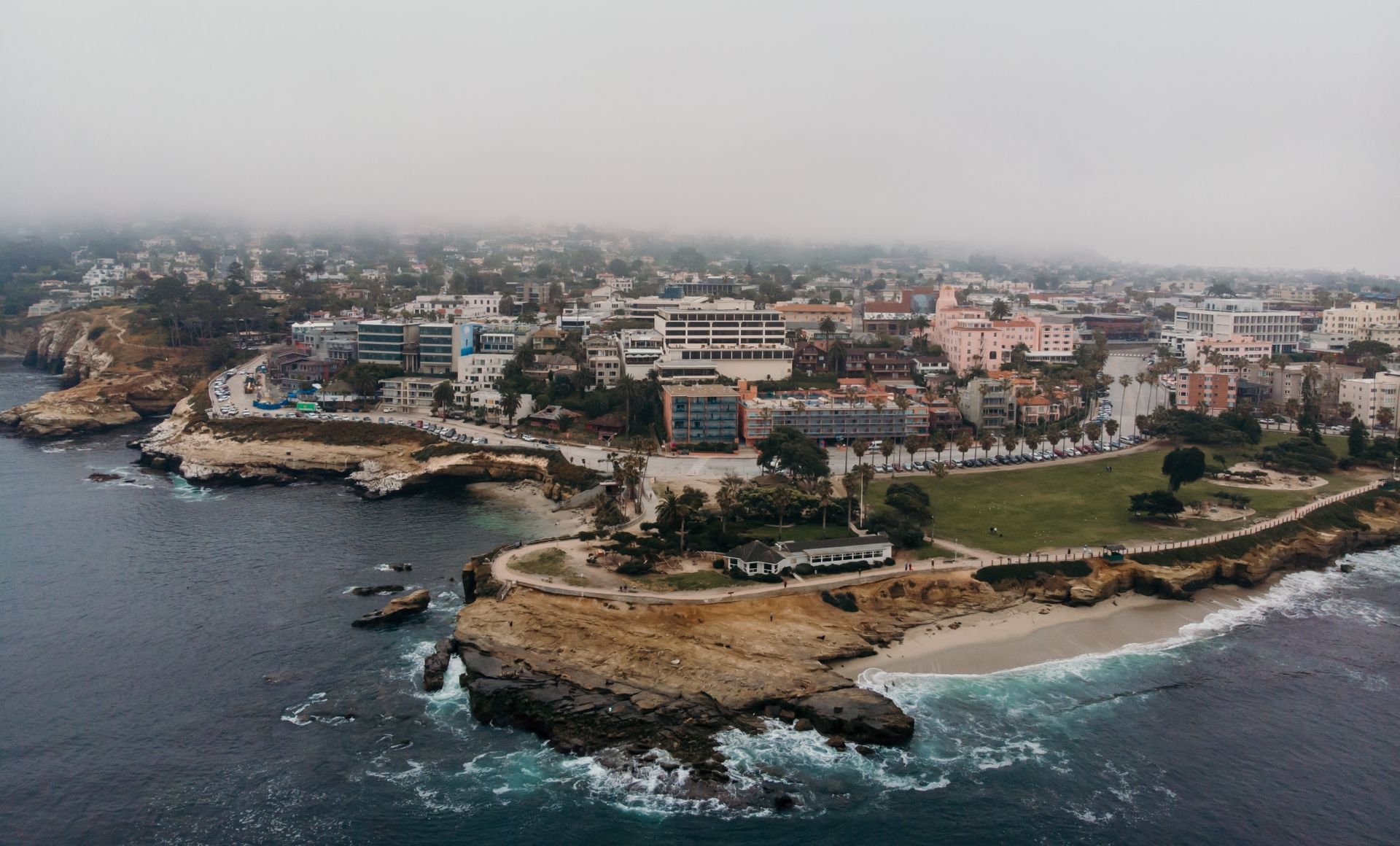 La Jolla coastline with luxury homes